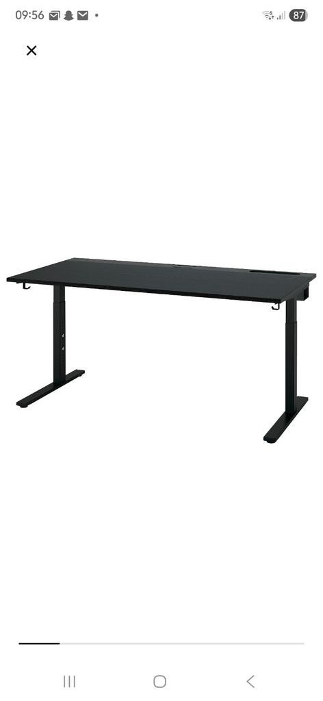 IKEA MITTZON bureau, gebruikt, zeer goede staat, Ophalen, Zwart, In hoogte verstelbaar, Zo goed als nieuw