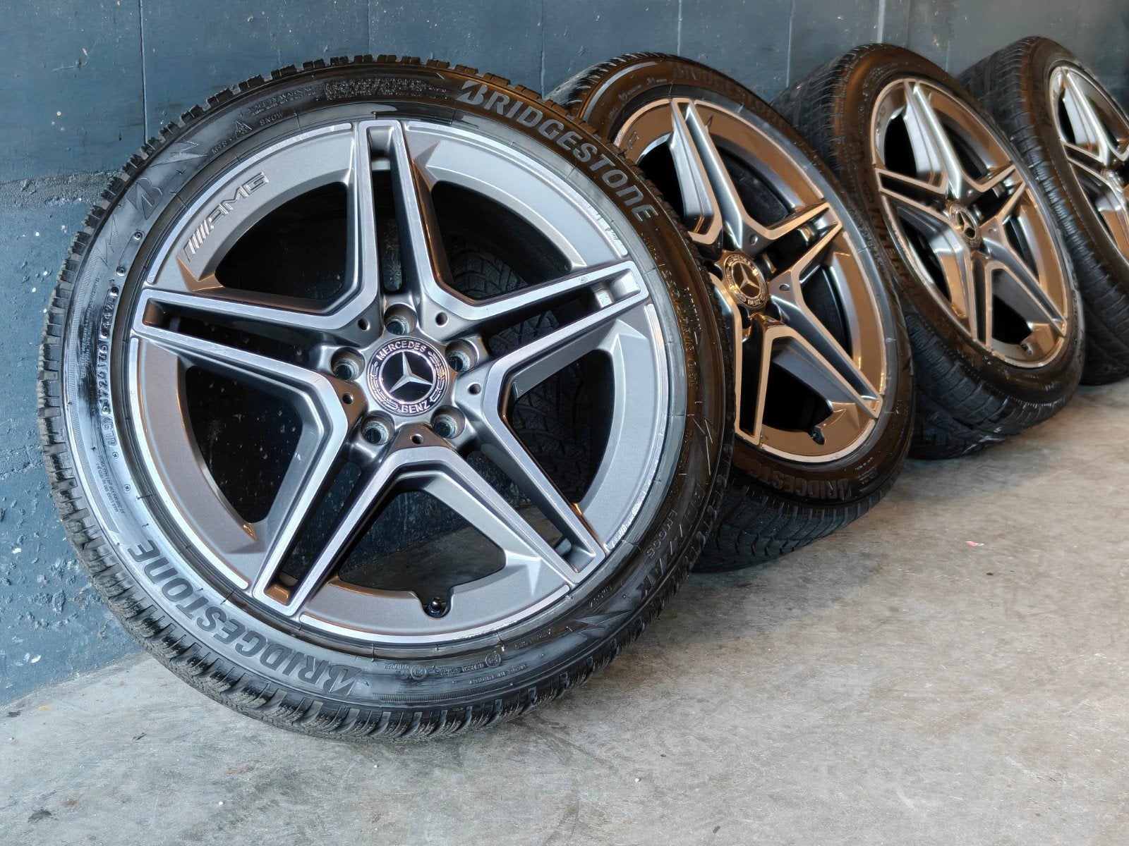 18" Originele Mercedes A B Klasse Winterset W177 W277 TPMS, Gebruikt, 3439LD, Banden en Velgen, Mercedes-Benz