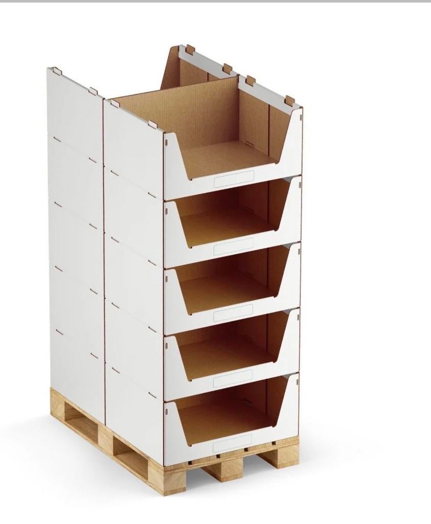 Pickbox Small Kartonnen Stapelbak 400x400x200mm - 25KG, Ophalen of Verzenden