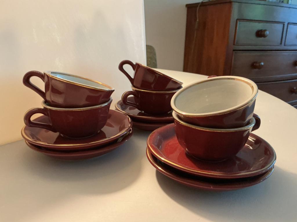 6 espresso kopjes, Frankrijk, vintage, Ophalen of Verzenden