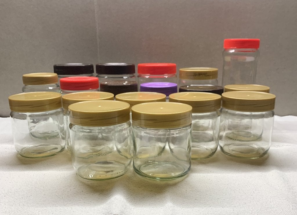 18 inmaakpotten groentepotjes potten potjes kunststof deksel, Huis en Inrichting, Ophalen, Gebruikt, Met deksel, Pot, Bus of Blik