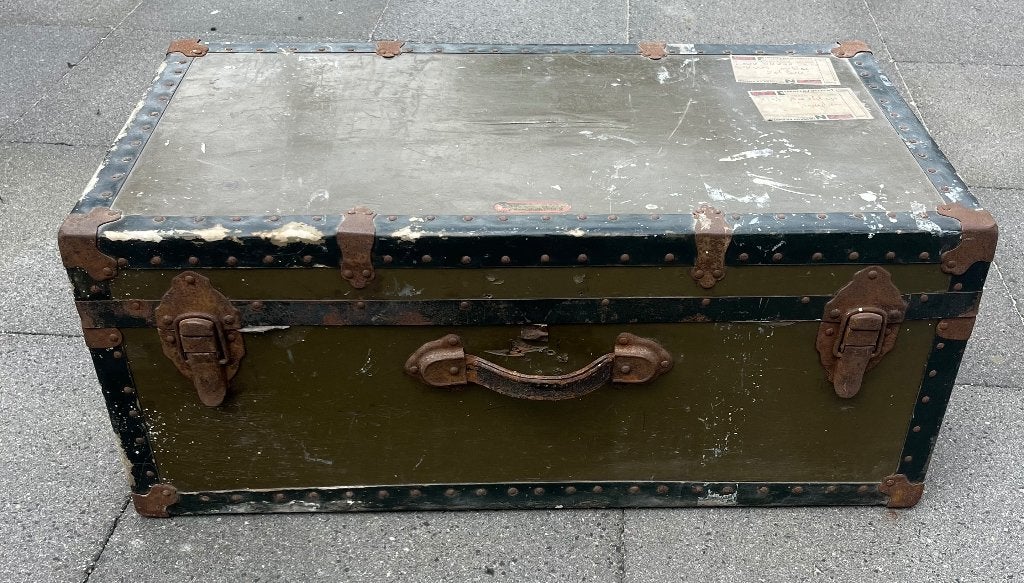 Antieke hutkoffer, Ophalen, Minder dan 50 cm, Gebruikt, 50 tot 100 cm