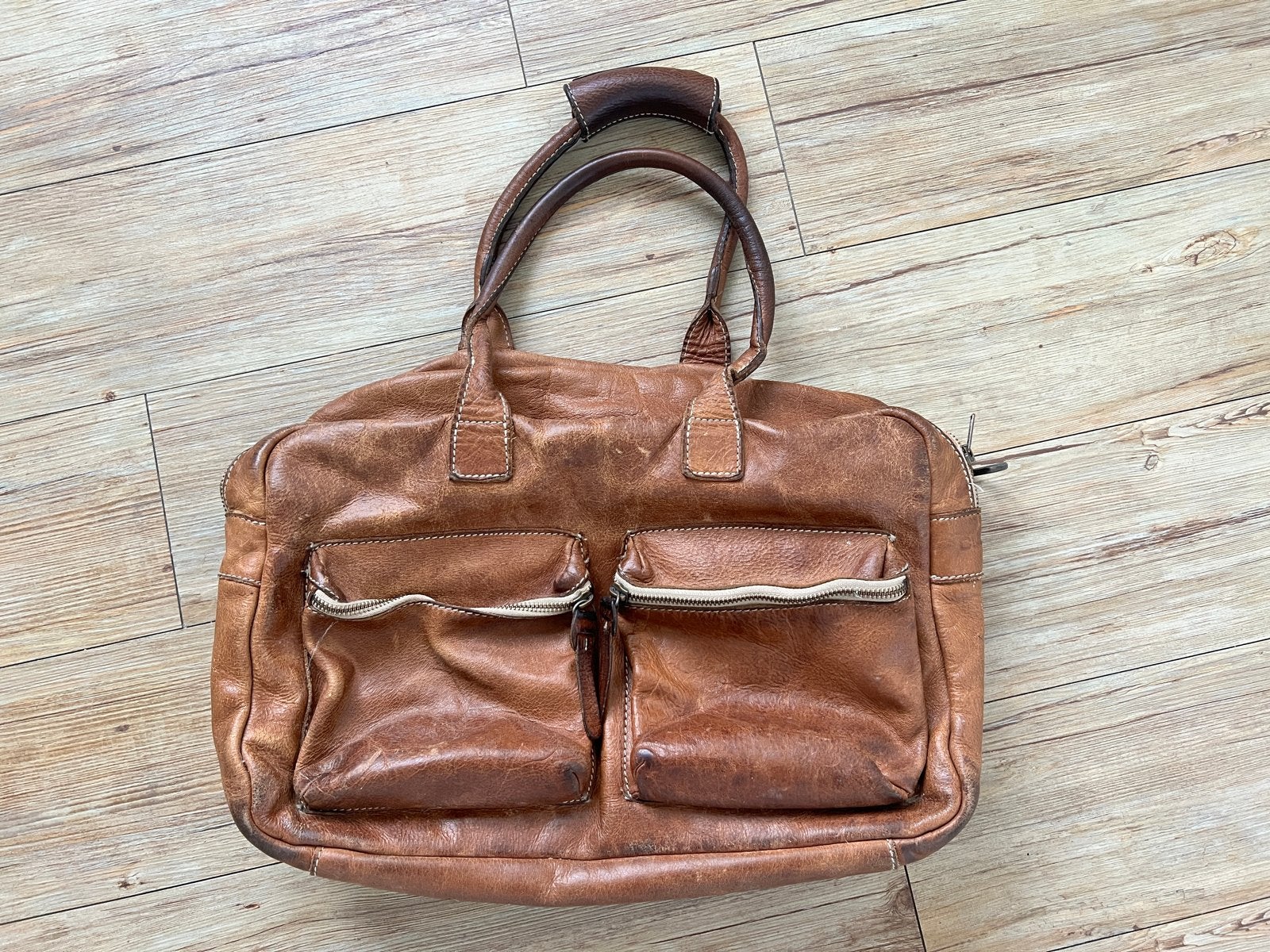 Cowboysbag Cognac Leren Tas - Goed Gebruikt, Nog Heel, Ophalen, Gebruikt, Bruin, Handtas
