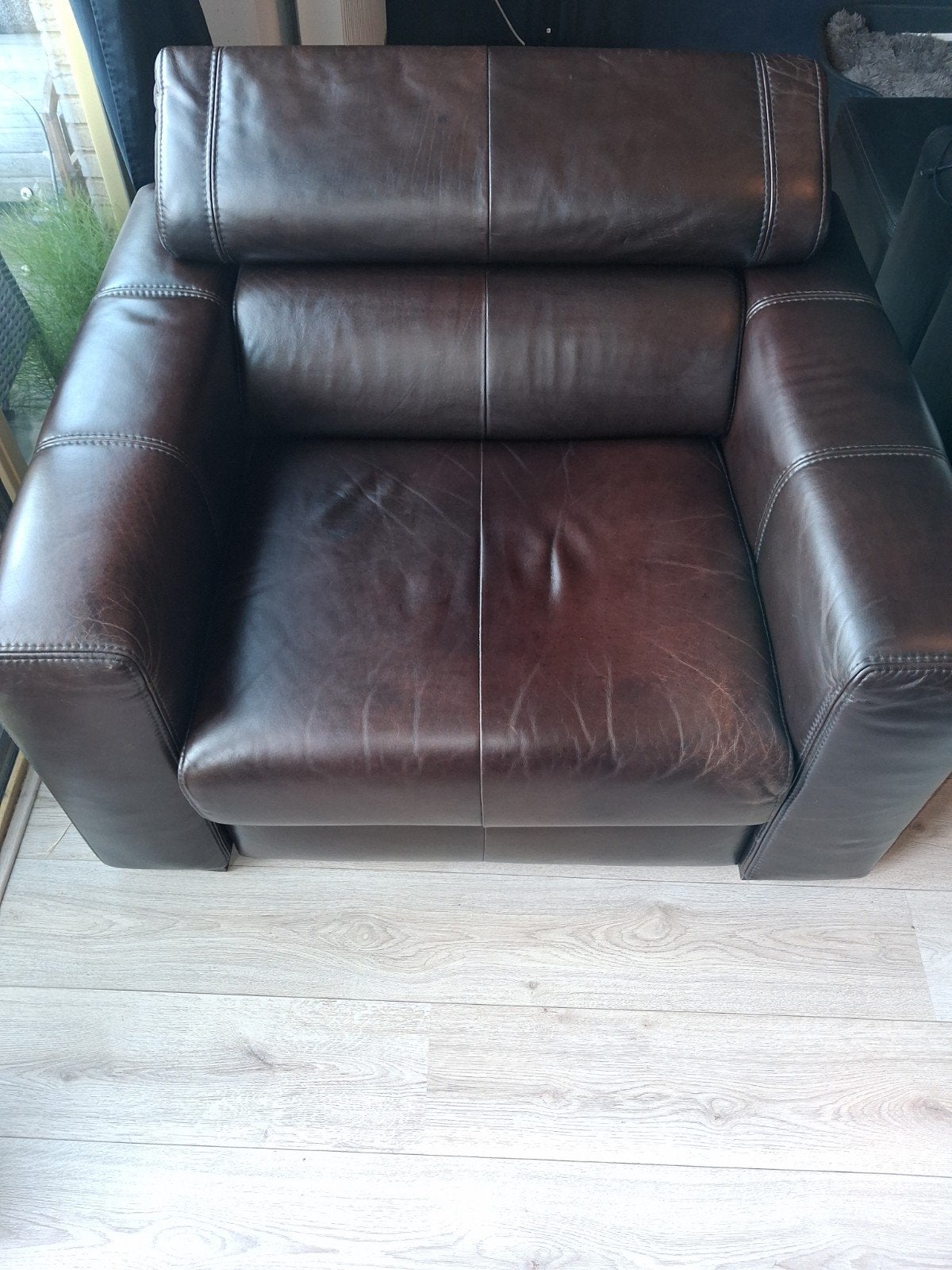 Henders en hazel bank, Huis en Inrichting, Ophalen, Gebruikt, Minder dan 150 cm, Leer