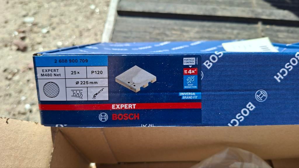 Bosch EXPERT M480 Net Schuurpapier Ø 225 mm P120/P180, Doe-het-zelf en Verbouw, Gereedschap | Schuurmachines, Ophalen of Verzenden