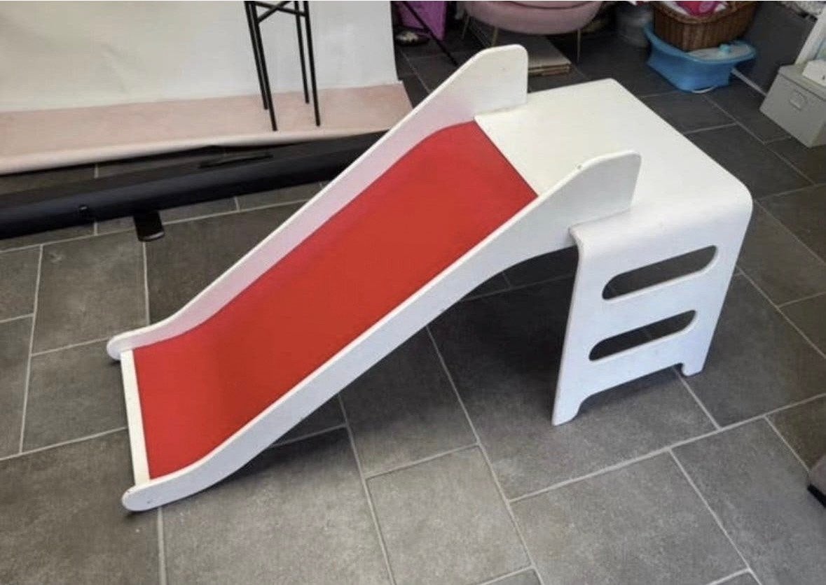 Ikea Virre glijbaan - Hout - Rood/Wit - Gebruikt, Ophalen, Gebruikt, Glijbaan