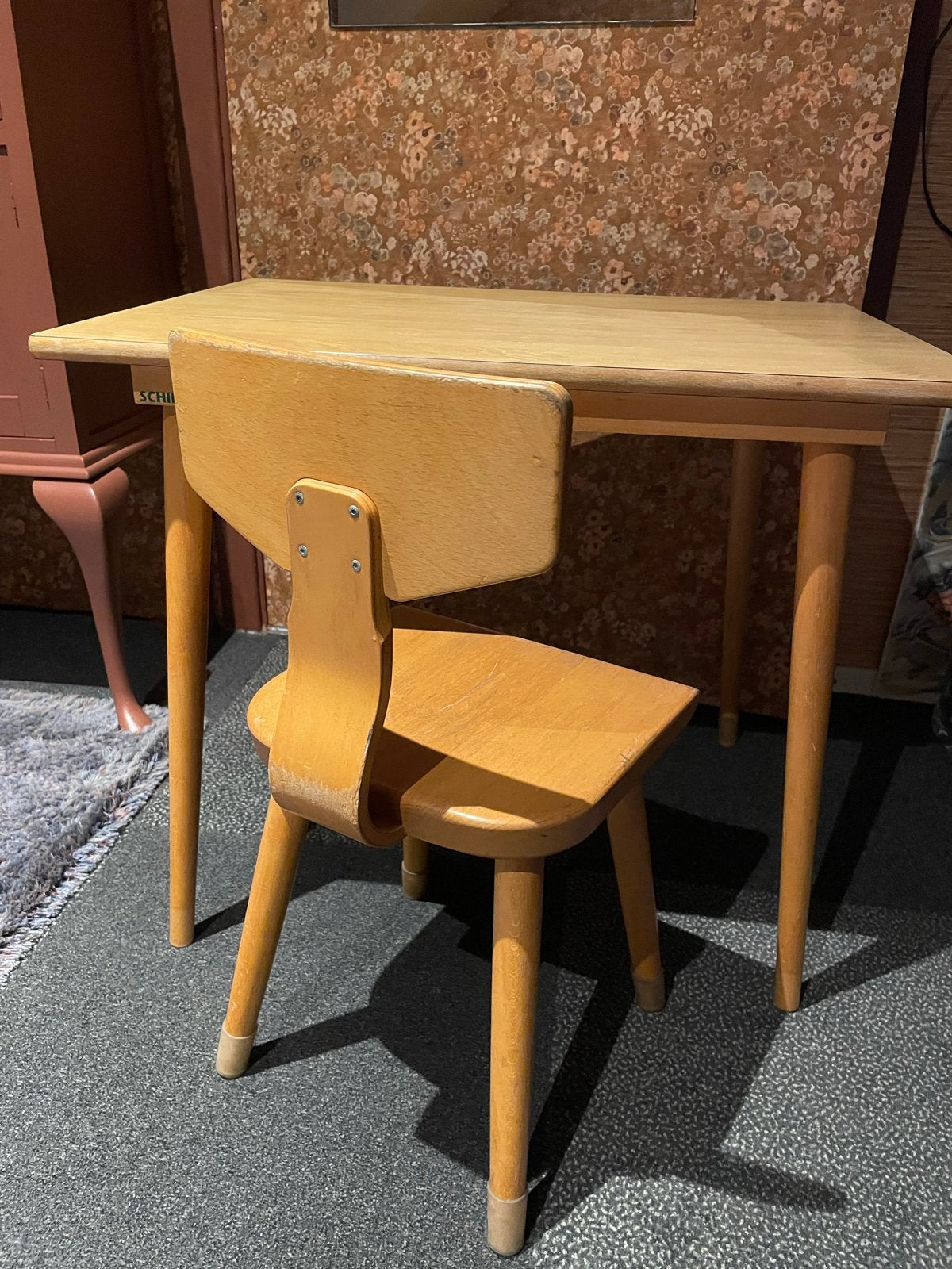 Vintage schooltafel en stoel Schilte- set, Ophalen