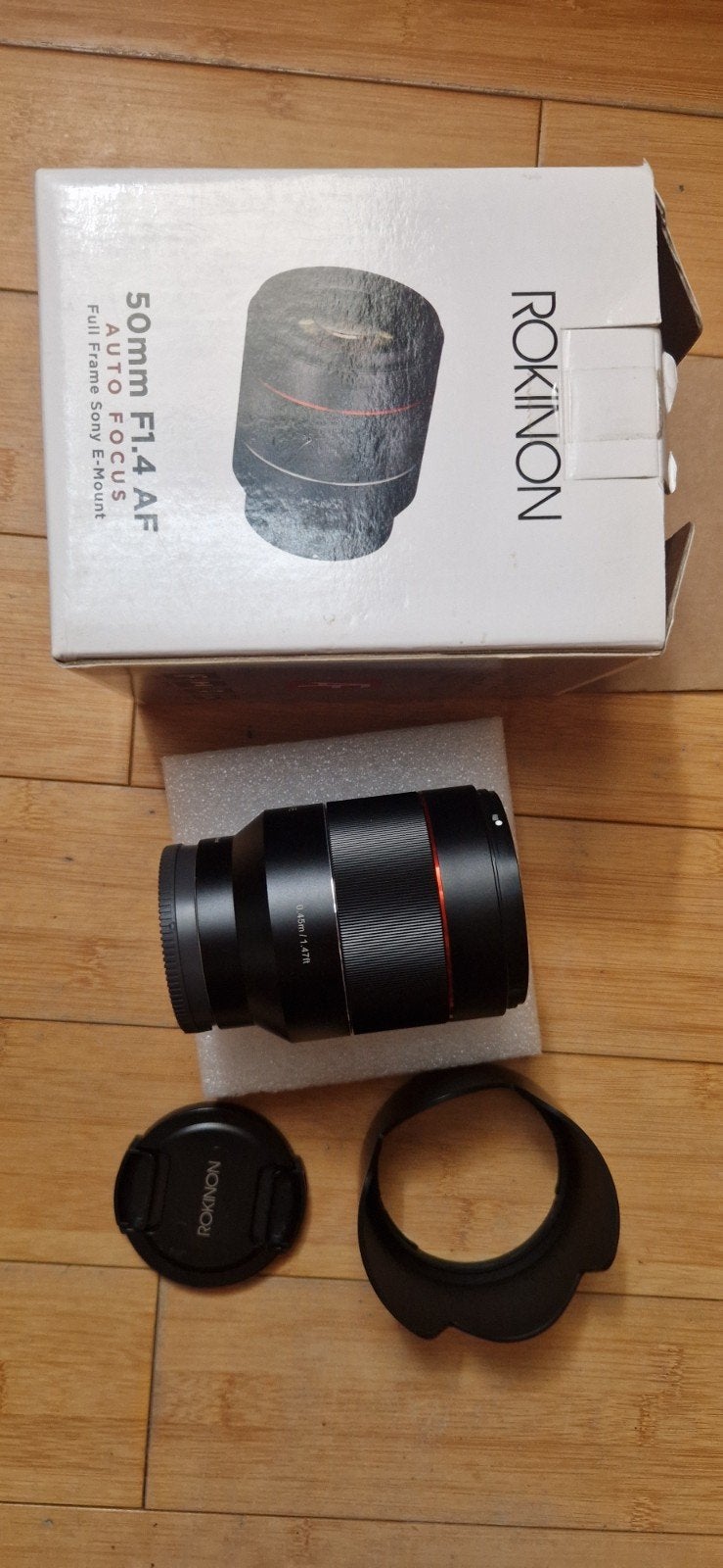 Rokinon = Samyang AF 50mm F1.4 FE Lens voor SONY E-mount, Sony E-mount, Samyang, Ophalen of Verzenden, Zo goed als nieuw