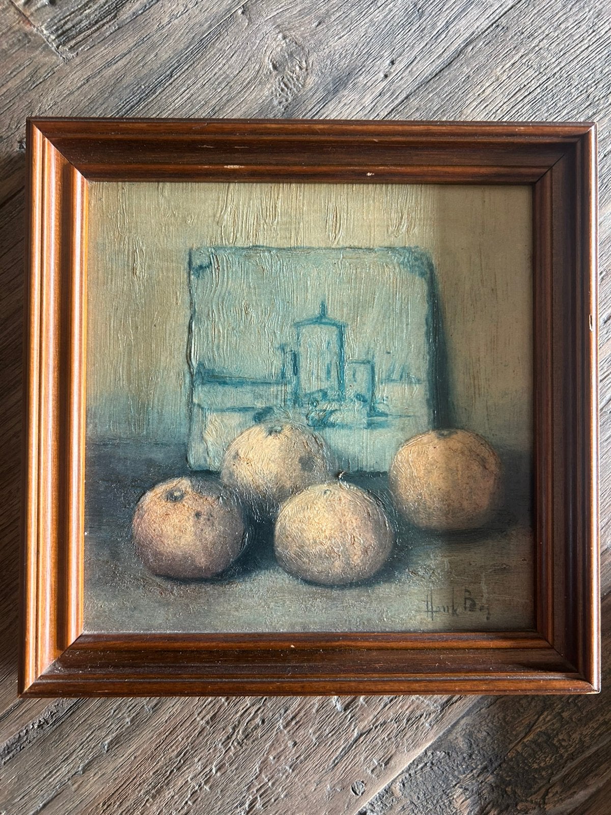 Henk Bos schilderijtjes, Antiek en Kunst, Ophalen, Acrylverf, Overige ondergronden, Stilleven