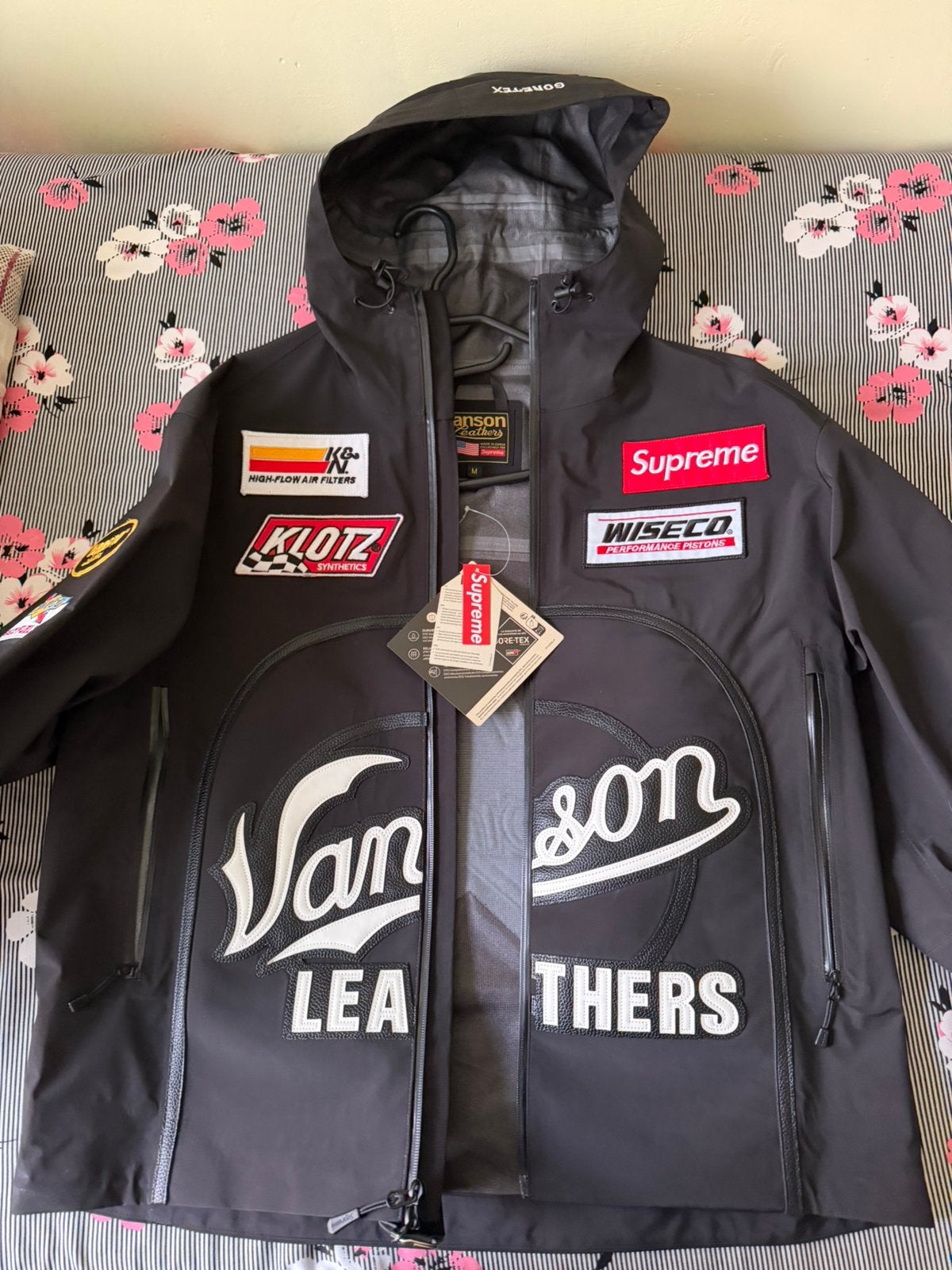 Supreme x Vanson Leathers Gore-Tex Jacket  Zwart, Ophalen of Verzenden, Zo goed als nieuw, Zwart