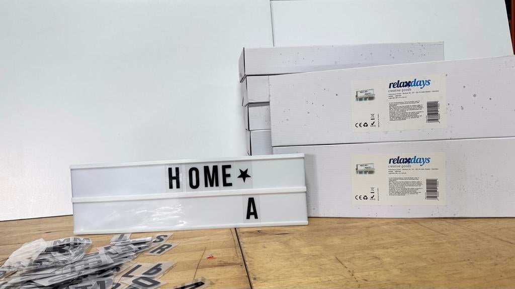Relaxdays Light Box met letters - Lichtbak, Ophalen, Zo goed als nieuw