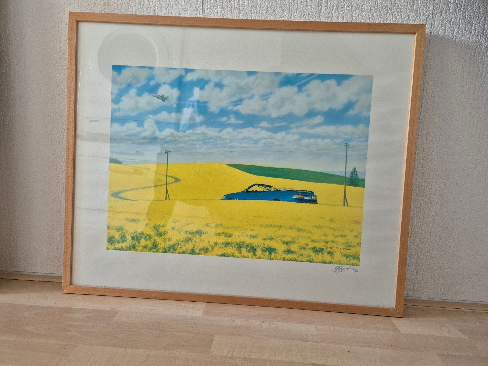 Rens Biesma - Zeefdruk 'Zomerse Rit' (1990), Antiek en Kunst, Ophalen, 68 cm, 1950 - 1999, Genummerd