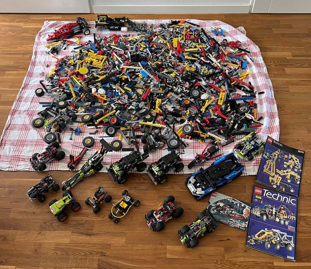 (50) Lego Mega Partij/Lot Technic 10,5kg/kilo Onderdelen, Gebruikt, Lego, Ophalen of Verzenden, Technic
