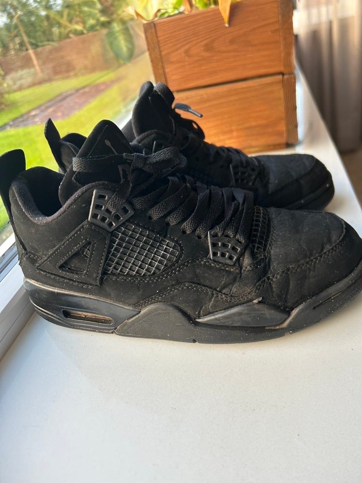 Zwarte Air Jordan 4 Sneakers - Gedragen maat 40., Ophalen of Verzenden, Gedragen, Zwart, Sneakers of Gympen