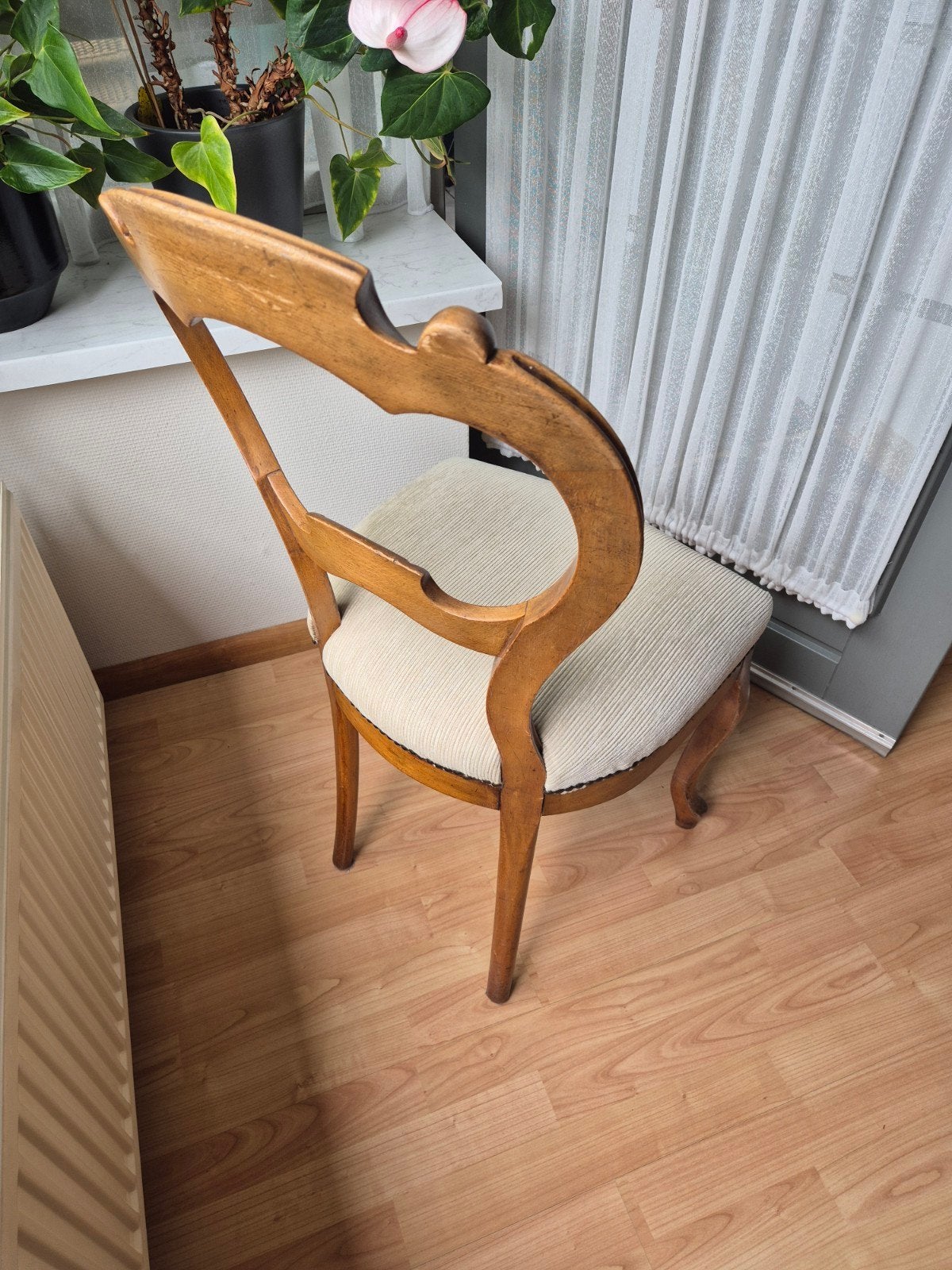 2x Antieke eetkamerstoelen, nieuw gestoffeerd, Antiek en Kunst, Ophalen