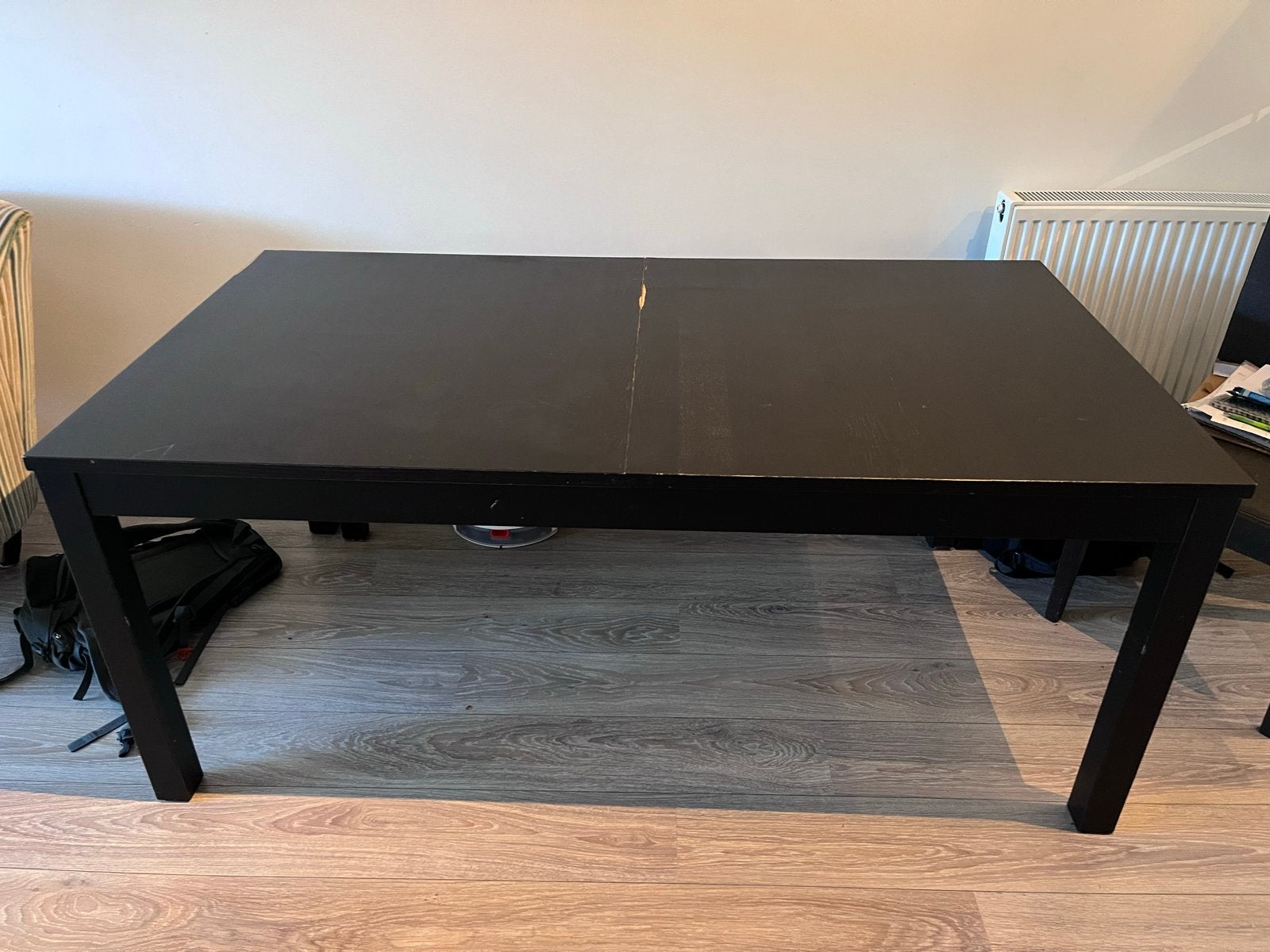 IKEA Bjursta uitschuifbare eettafel - Zwart, Huis en Inrichting, Gebruikt, 200 cm of meer, Vijf personen of meer, Rechthoekig