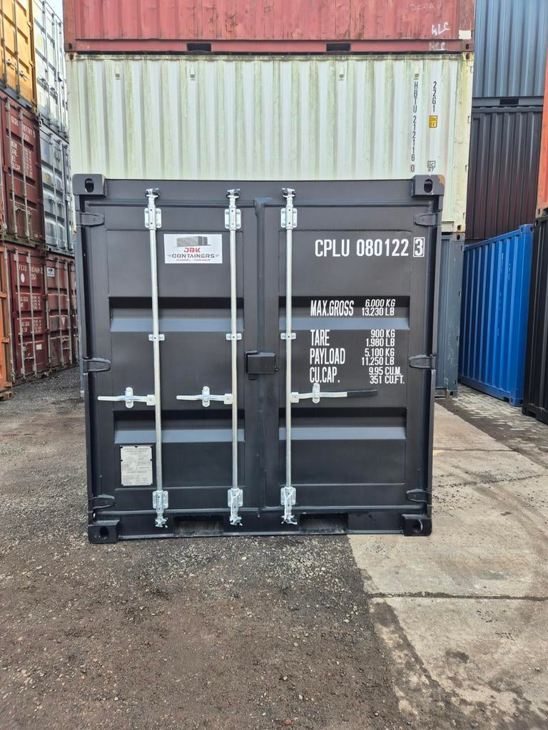 8ft opslagcontainer zeecontainer opslag zwart, Ophalen of Verzenden