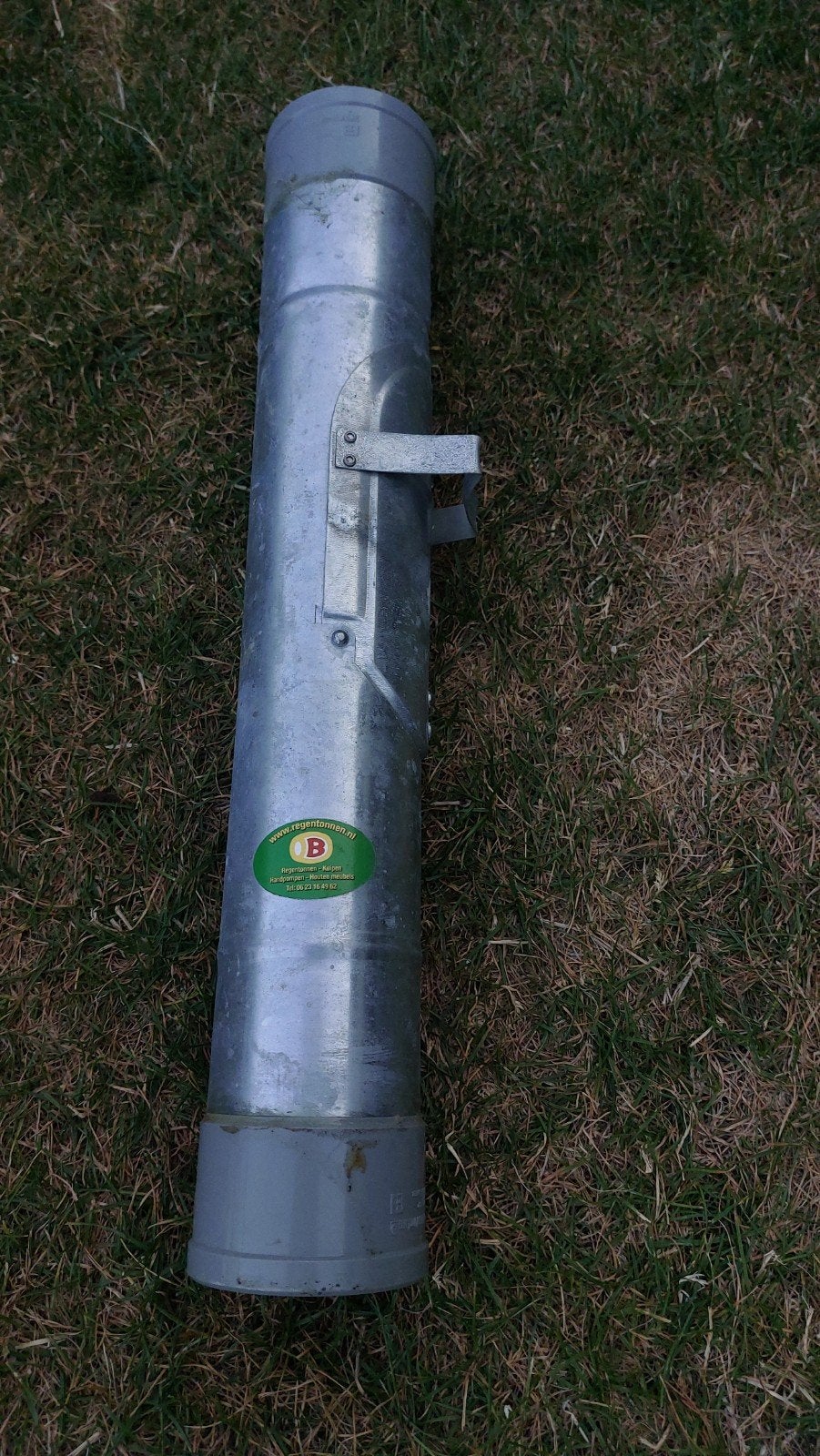 zinken overloop voor regenton, Ophalen of Verzenden, Zink, Minder dan 2 meter, 80 mm of meer