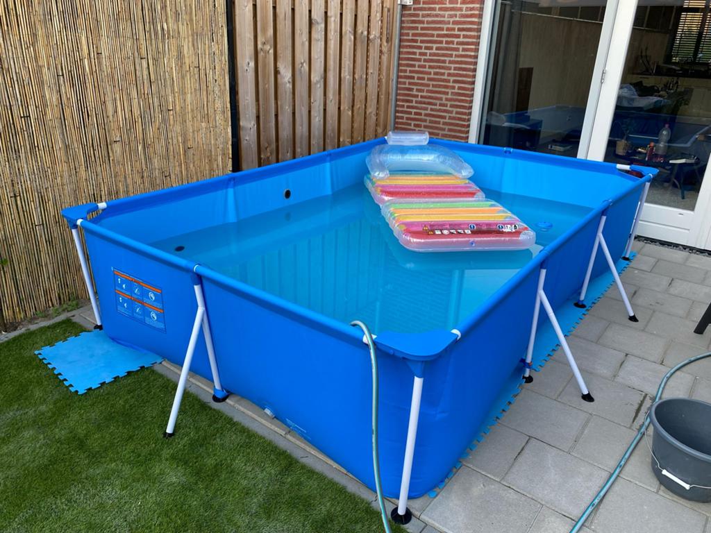 zwembad 3,00 x 2,01 x 0,66 m met toebehoren, Ophalen, Minder dan 80 cm, Zo goed als nieuw, Opzetzwembad