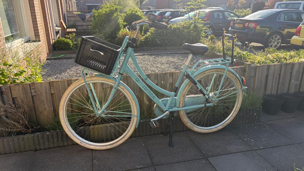 Cortina L4 dames transportfiets blauw, Ophalen, Terugtraprem, Gebruikt, Versnellingen
