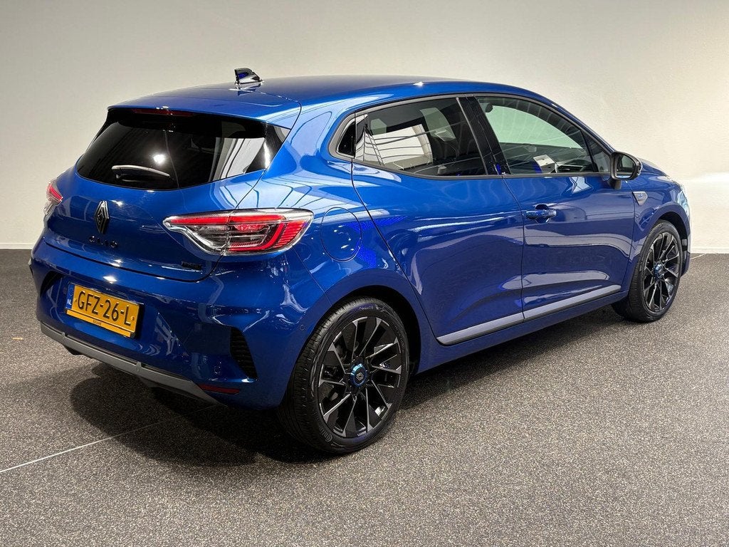 Renault Clio 1.6 E-Tech Full Hybrid 145 esprit Alpine | 360, Auto's, Gebruikt, Met garantie (alle), Blauw, Leder en Stof