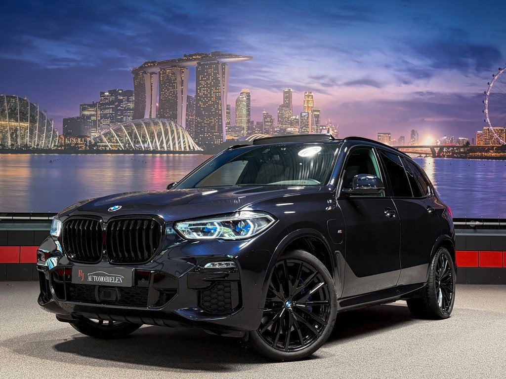 BMW X5 xDrive45e High Ex. Kuipstoelen|Softclose|Skylounge|Ma, Auto's, BMW, Gebruikt, Blauw, Vierwielaandrijving, Hybride Elektrisch/Benzine
