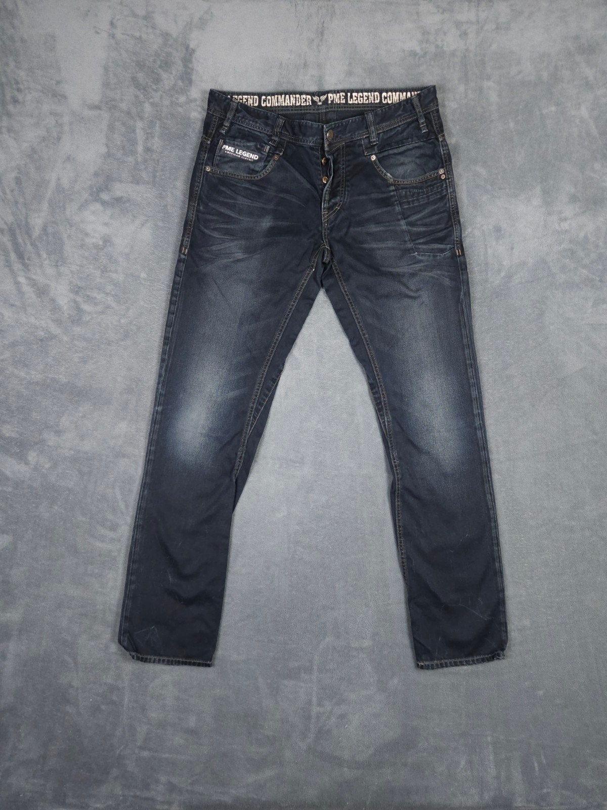 Pme Legend Broek Commander W34 L34 Straight Fit Donkerblauw., ., Zo goed als nieuw, ., W33 - W34 (confectie 48/50)