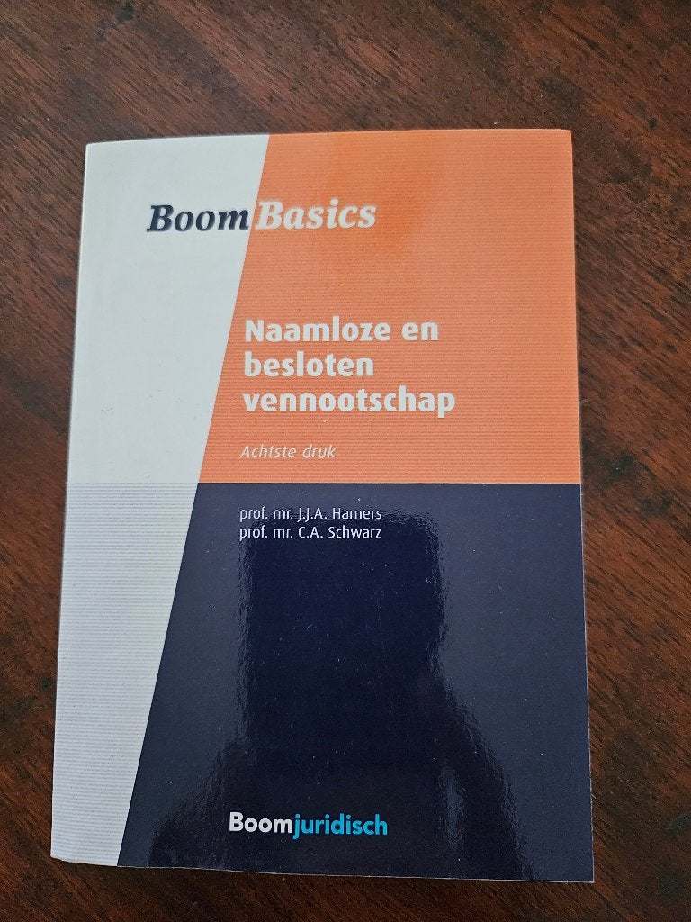 Boom Basics Naamloze en besloten vennootschap, Boeken, Studieboeken en Cursussen, Ophalen of Verzenden, Beta, Zo goed als nieuw