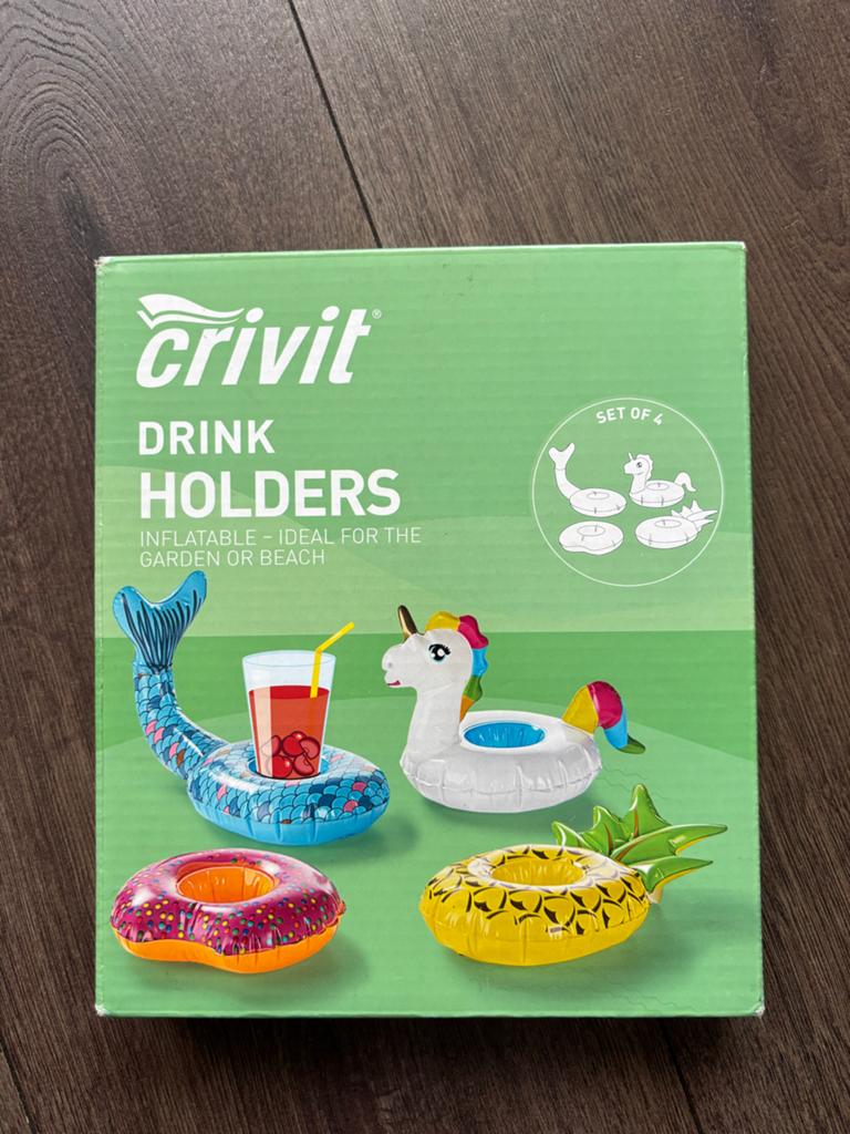Crivit Opblaasbare Drinkhouders Set (4 stuks), Ophalen of Verzenden, Nieuw