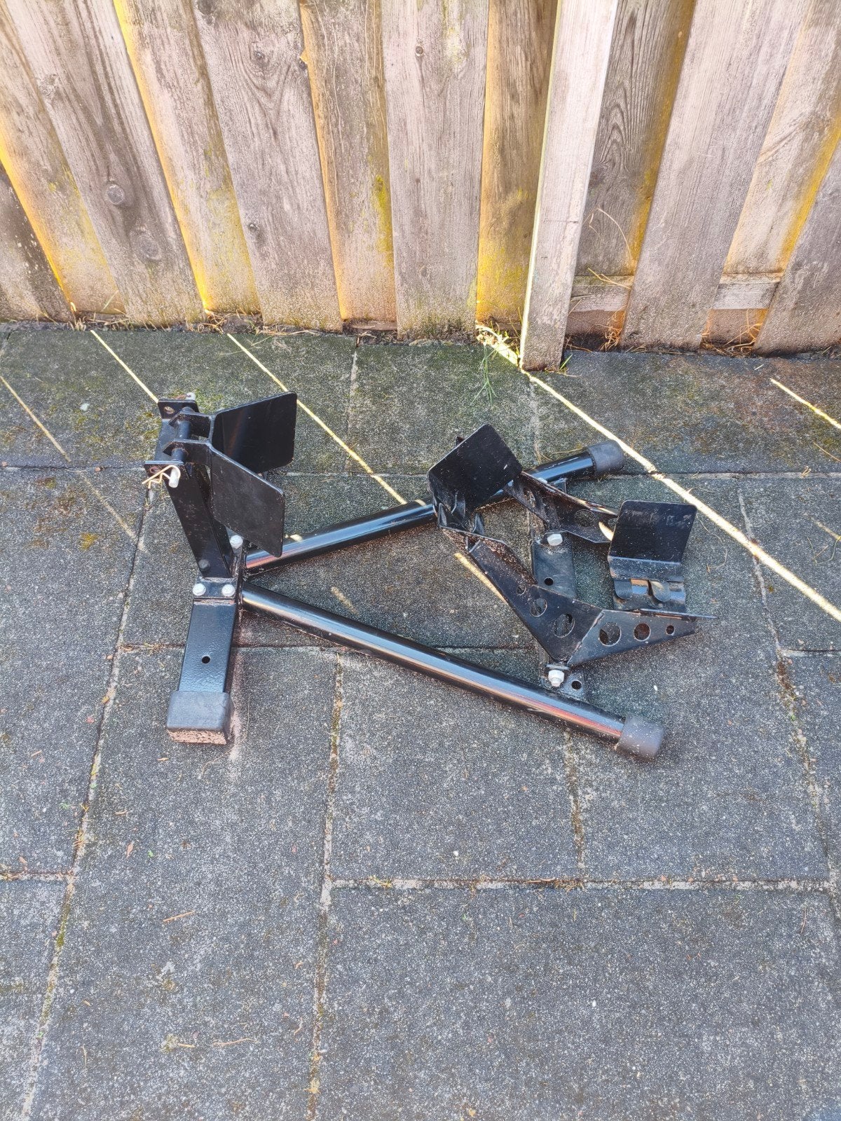 Motorfiets voorwielklem / motorsteun, Ophalen, Gebruikt