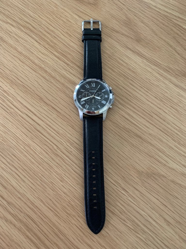 Fossil horloge, Sieraden, Tassen en Uiterlijk, Overige merken, Leer, Staal, Polshorloge
