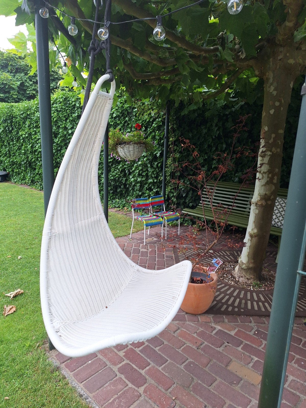 Hangstoel Ikea wit igst, Tuin en Terras, Ophalen