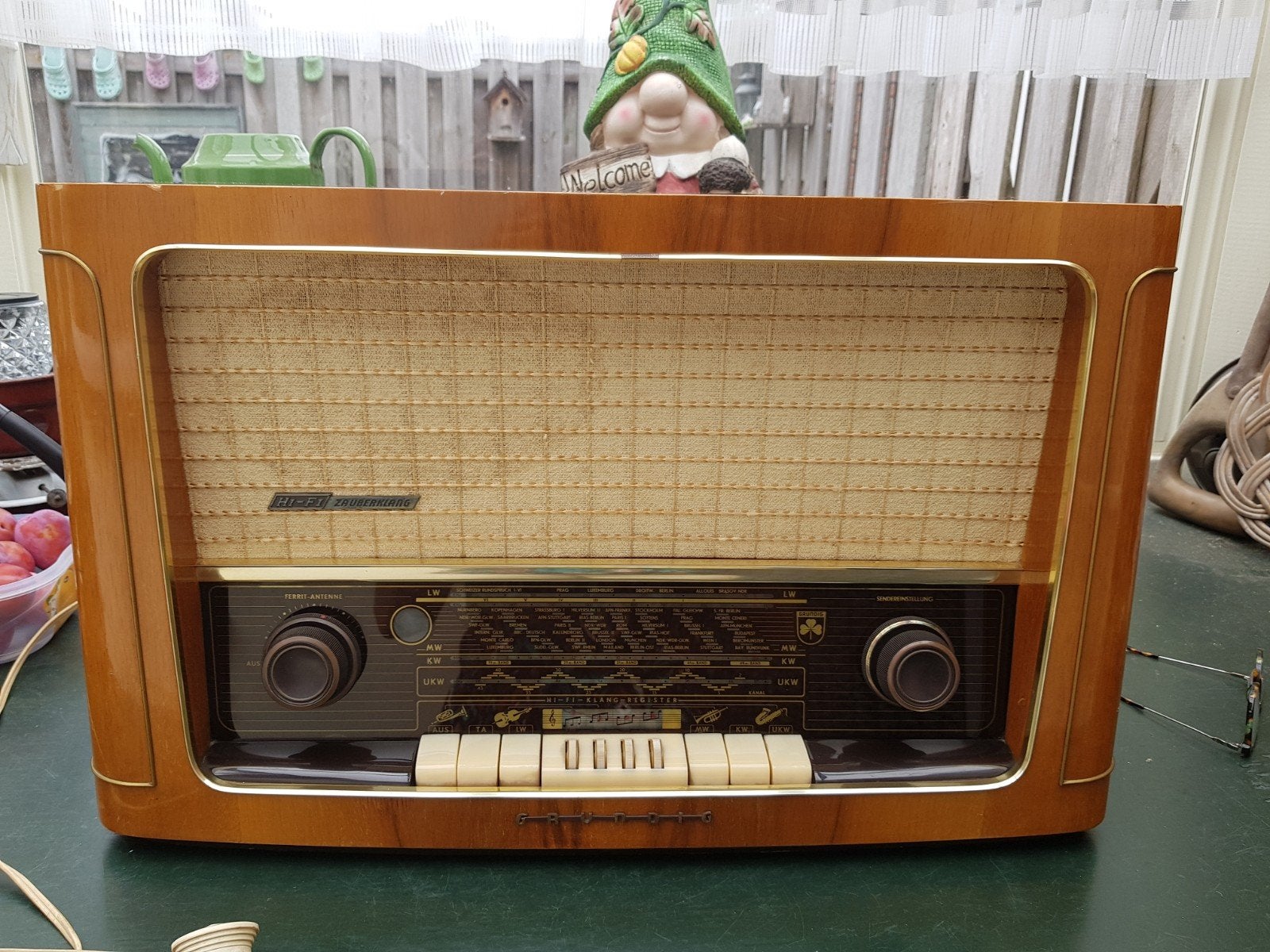 Vintage Grundig radio,hij doet het nog., Ophalen, Gebruikt, Radio