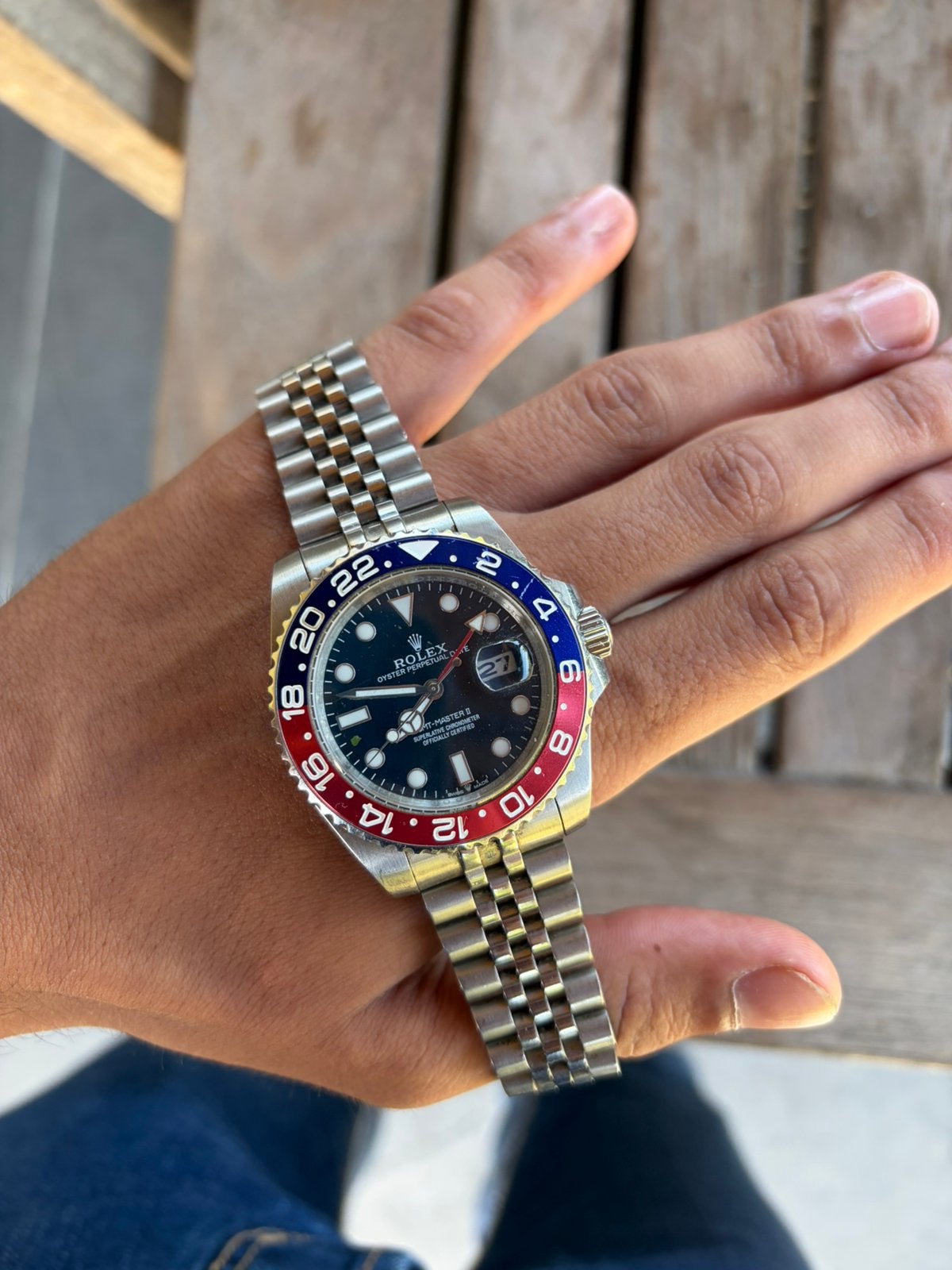 Rolex GMT-Master Pepsi, Ophalen, Zo goed als nieuw, Staal, Rolex