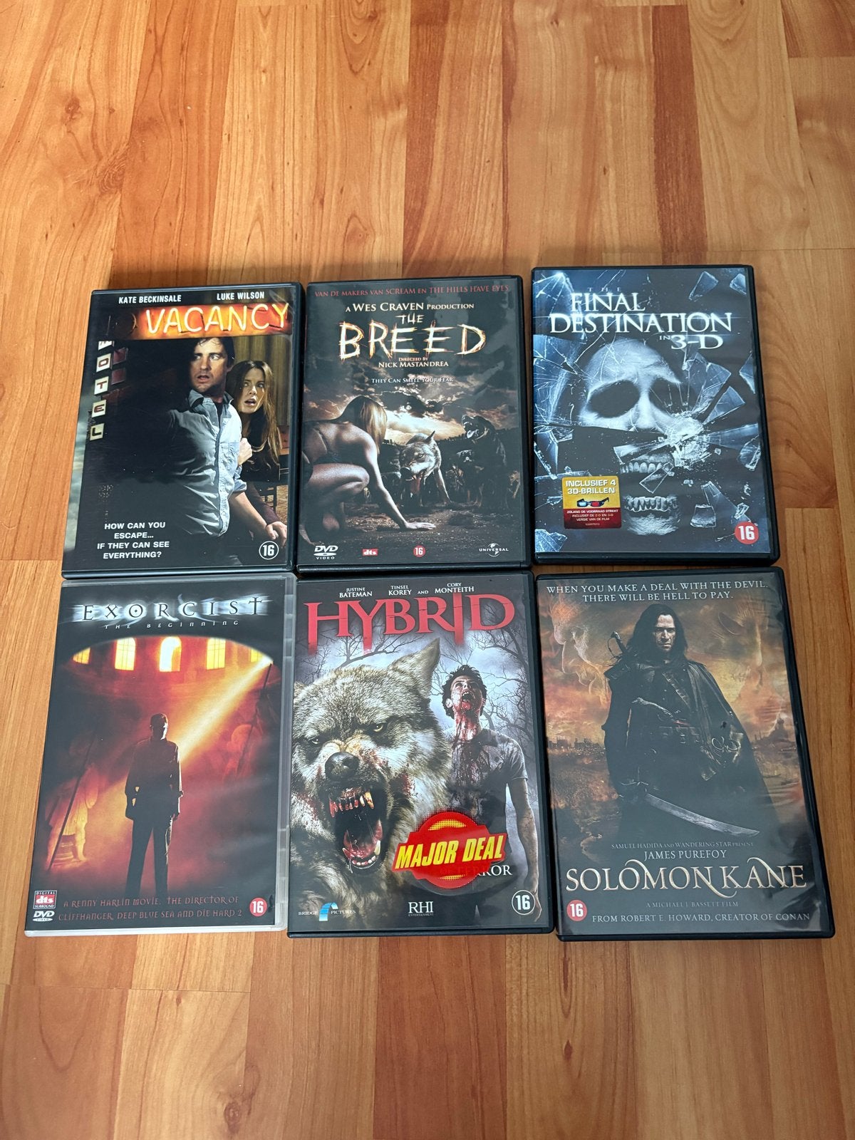 Horror DVD Collectie: Vacancy, The Breed, Final Destination, Vanaf 16 jaar, Ophalen of Verzenden, Gebruikt, Overige genres