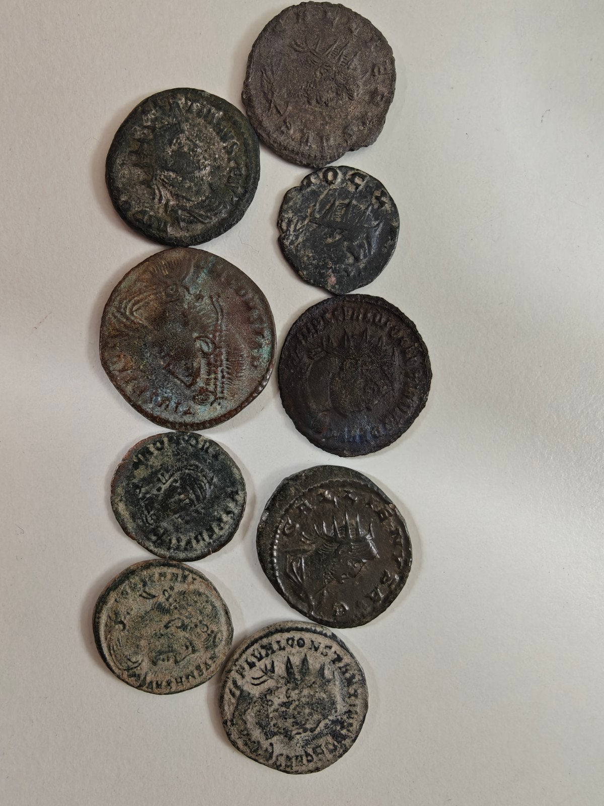 Lotje Romeinse munten 9 stuks, Ophalen of Verzenden, Vóór koninkrijk, Overige waardes