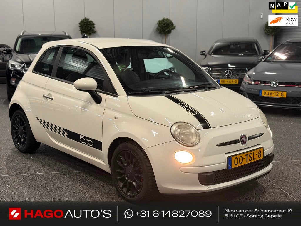 Fiat 500 0.9 TwinAir AIRCO/NAVI/CARPLAY/ELEK-RAMEN/HALF-LEDE, Voorwielaandrijving, Euro 5, 86 pk, 31 €/maand