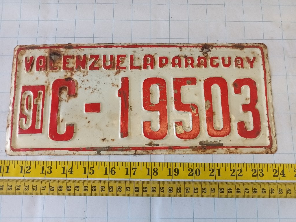 License plate Paraguay, Ophalen of Verzenden, Gebruikt, Auto's