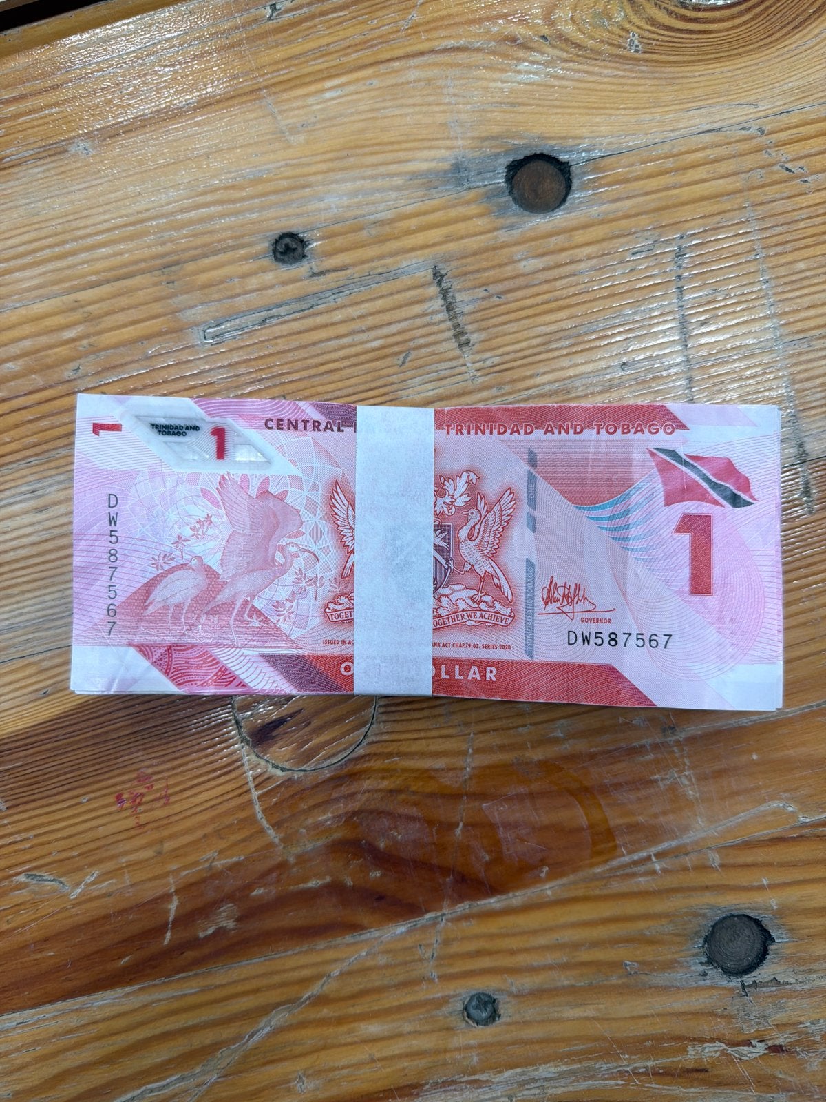100 stuks Trinidad dollars polymer - Gebruikt, goede staat, Ophalen of Verzenden, Midden-Amerika, Setje