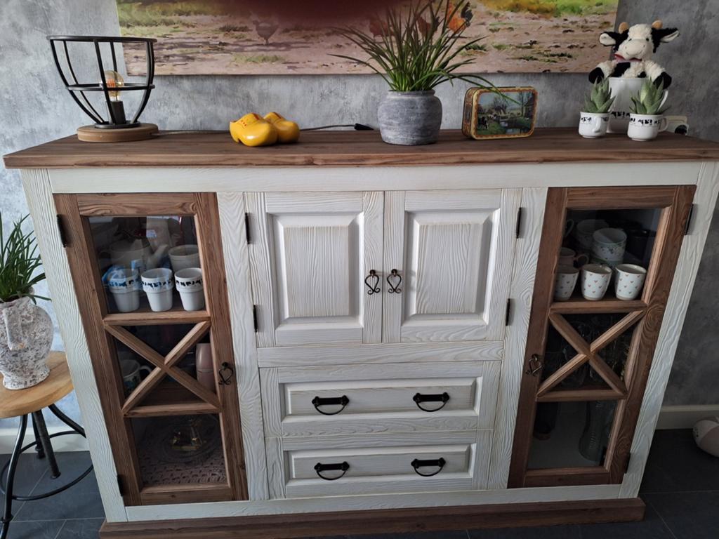 Compleet Meubelprogramma: Dressoir, Eettafel, Salontafel, Ophalen, Gebruikt, Met deur(en), Glas