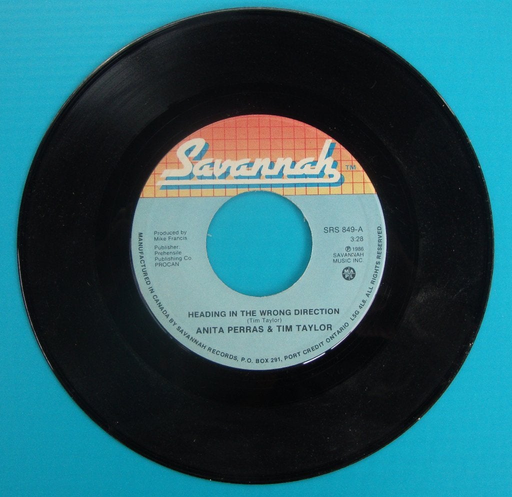 Anita Perras & Tim Taylor - heading in the wrong direction, Gebruikt, Overige genres, 7 inch, Ophalen of Verzenden