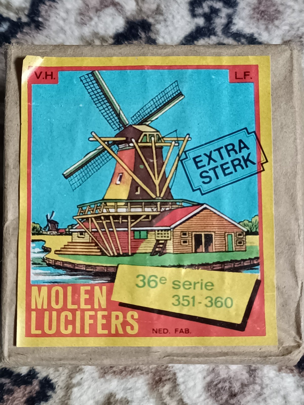 Vintage Molen Lucifers - 36e serie - Extra Sterk, Ophalen, Nieuw, Luciferdoosjes of -merken