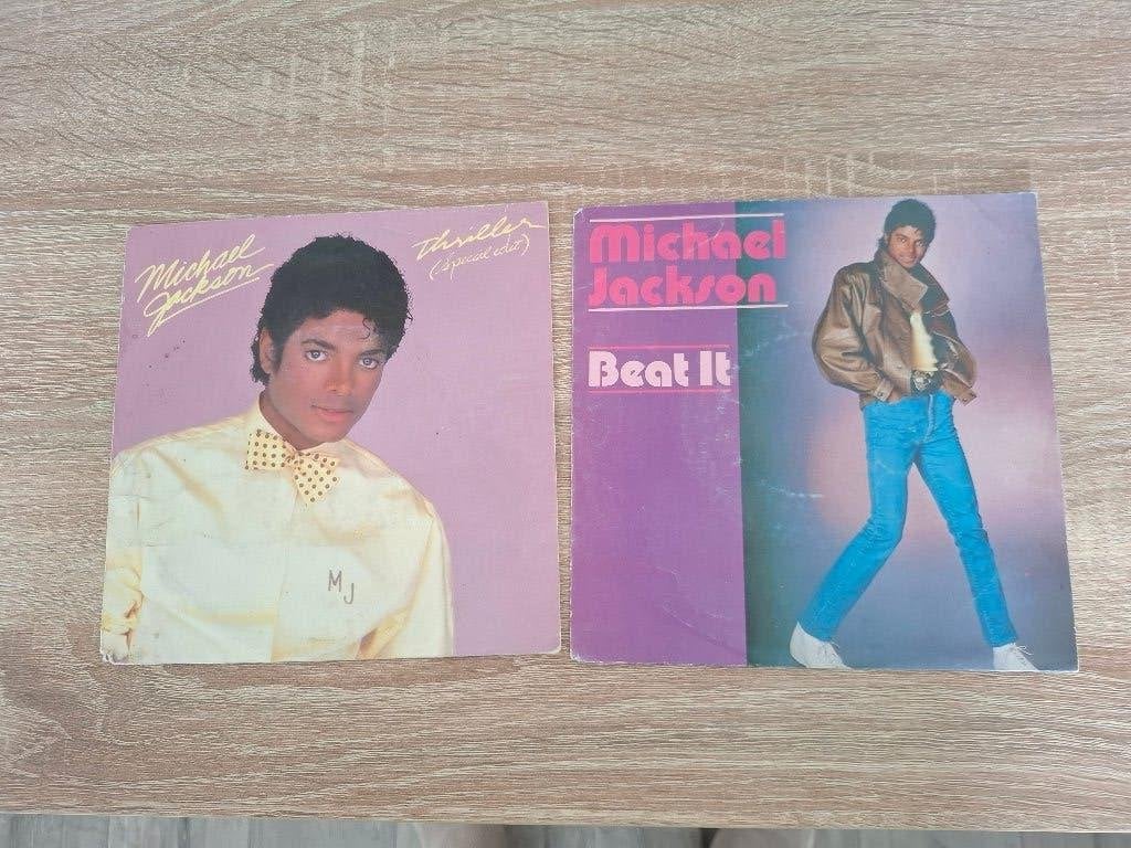 Michael Jackson/ 2 singles/beat it/thriller, Gebruikt, Verzenden, 7 inch, Pop