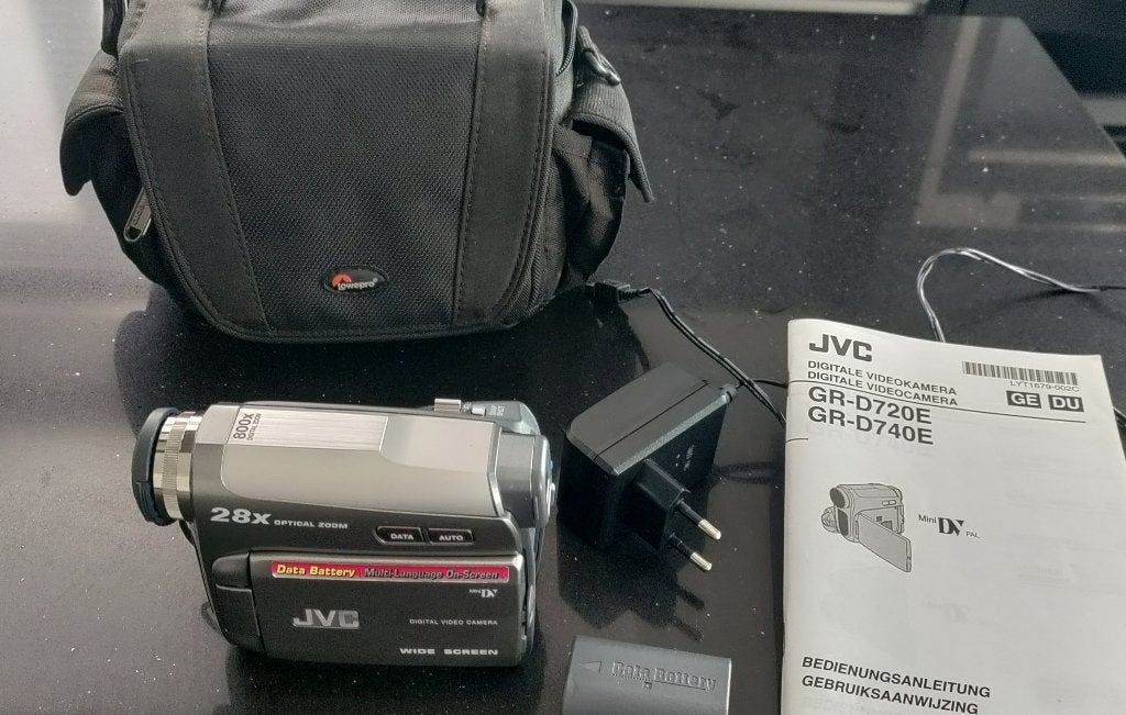 JVC videocamera GR D 720e, Ophalen, Mini dv, Gebruikt, JVC