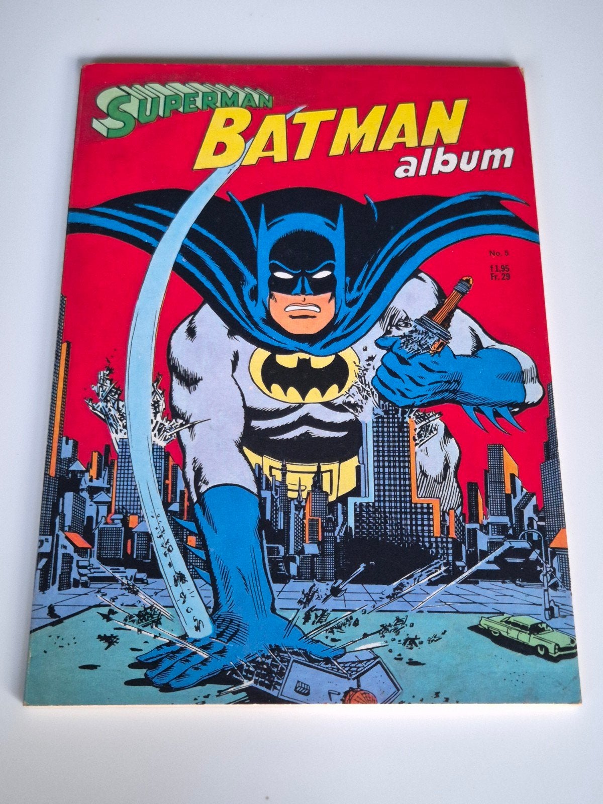 Superman Batman Album 5 - Vintage Stripboek 1968, Boeken, Eén stripboek, Ophalen of Verzenden, Gelezen, Bob Kane