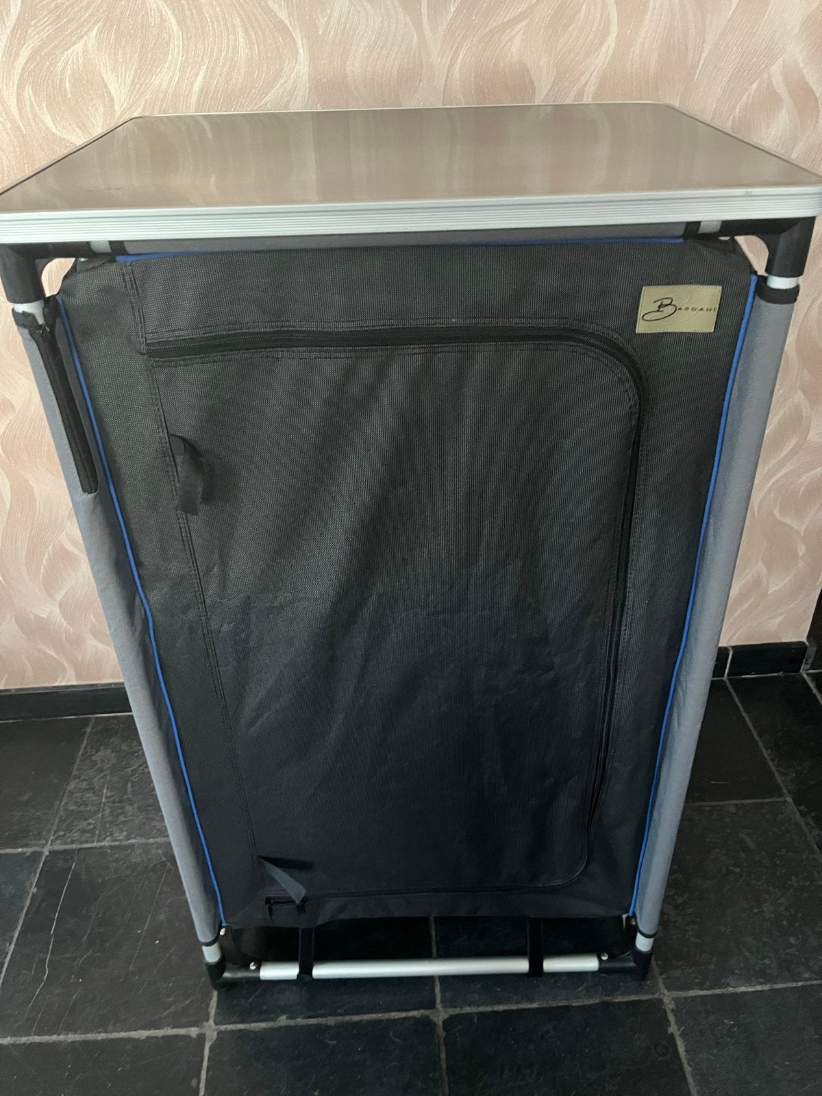 Bardani Campingkast met 3 planken en tafelblad, Ophalen, Gebruikt