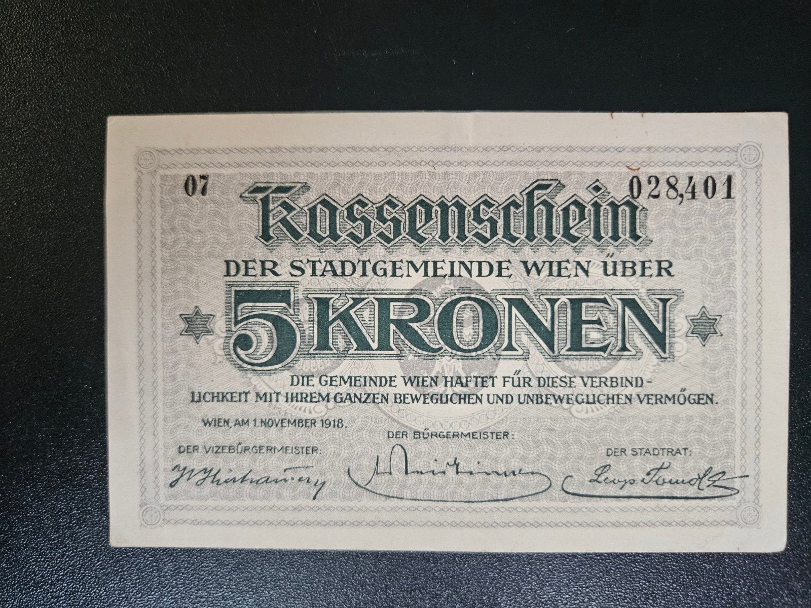 Oostenrijk Wien Wenen UNC- 1918, Postzegels en Munten, Bankbiljetten | Europa | Niet-Eurobiljetten, Ophalen of Verzenden, Oostenrijk