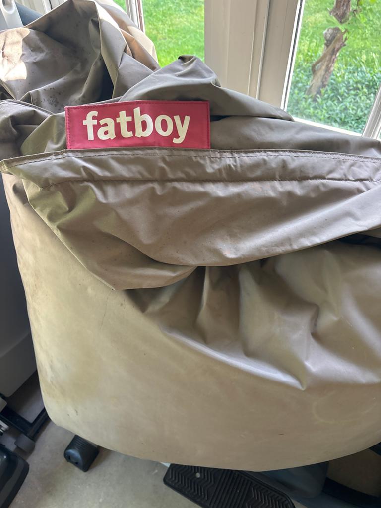 Fatboy zitzak - Gebruikt, maar nog comfortabel, Ophalen of Verzenden, Gebruikt, Beige, Zitzak