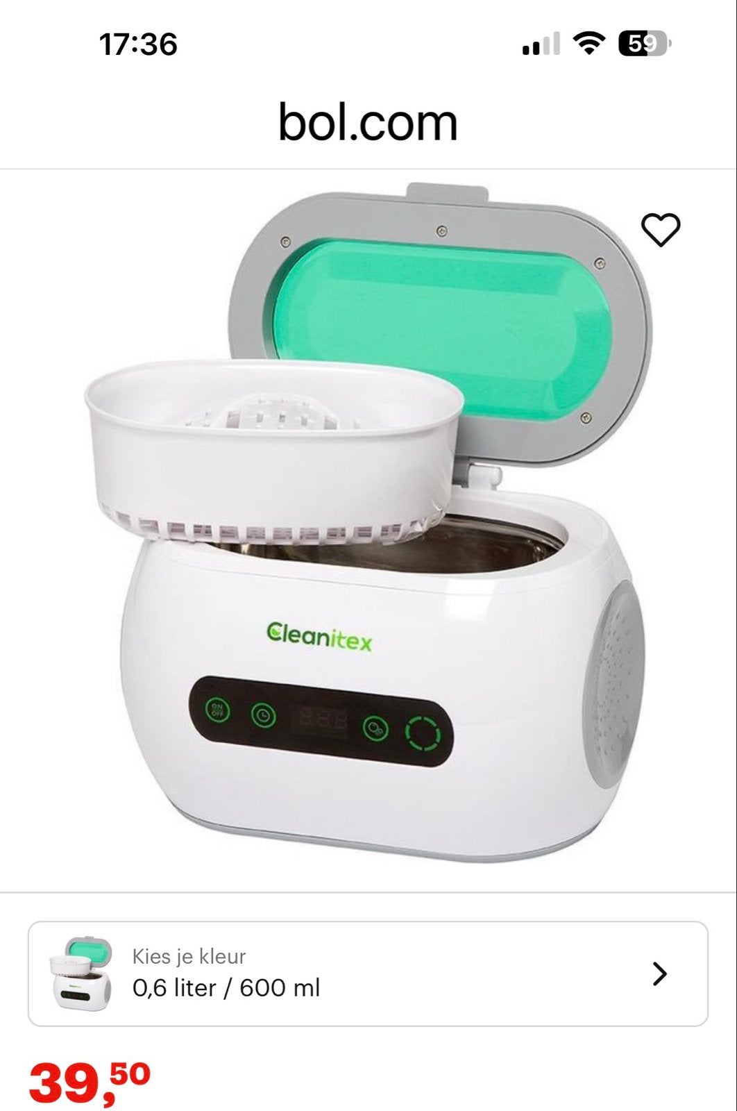 Cleanitex Ultrasoon Reiniger - Z.G.A.N., Ophalen, Zo goed als nieuw