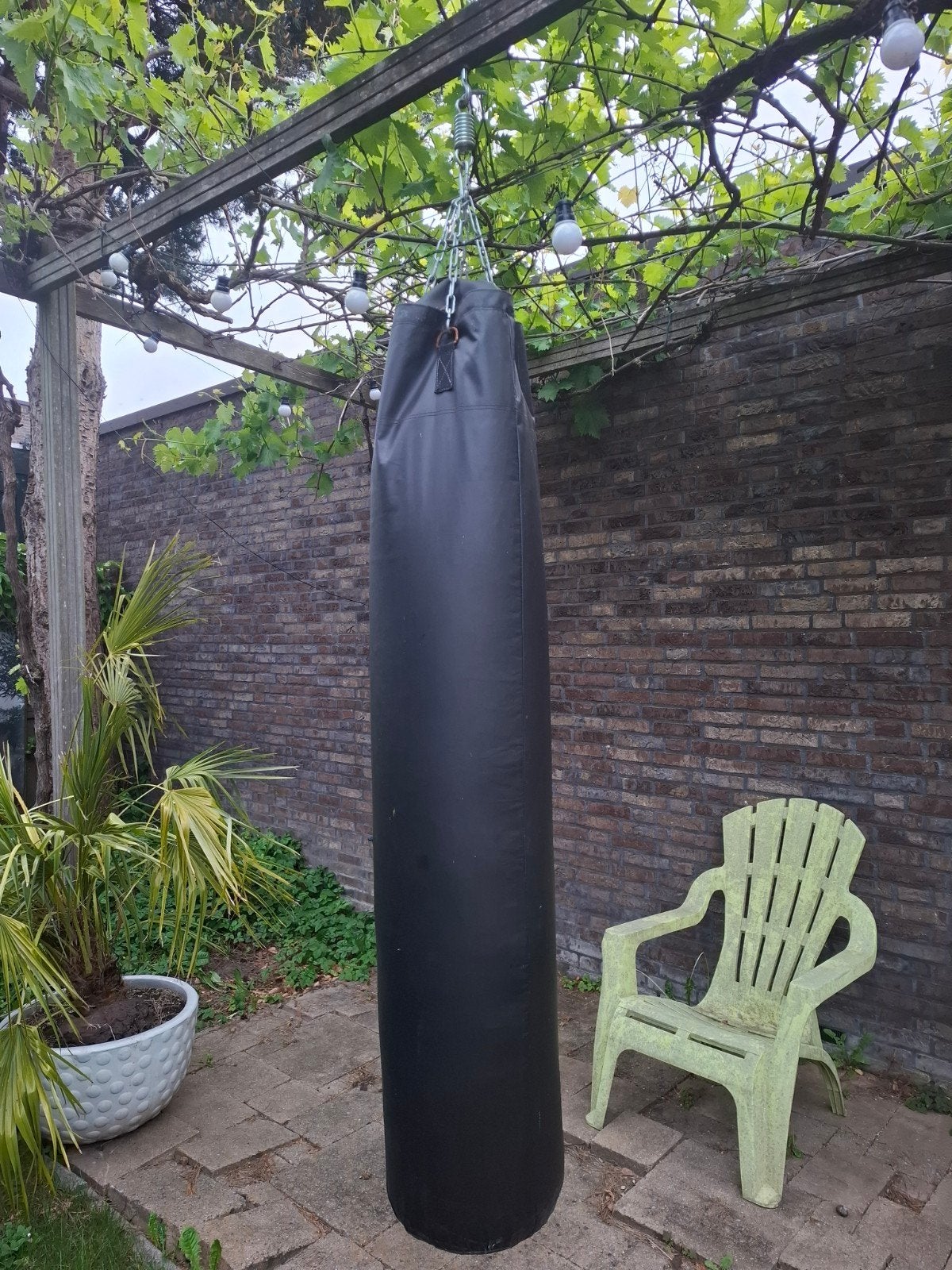 Zwarte bokszak 180cm - Ideaal voor training thuis, Ophalen, Gebruikt, Bokszak